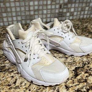 Nike White and Cream Sneakers